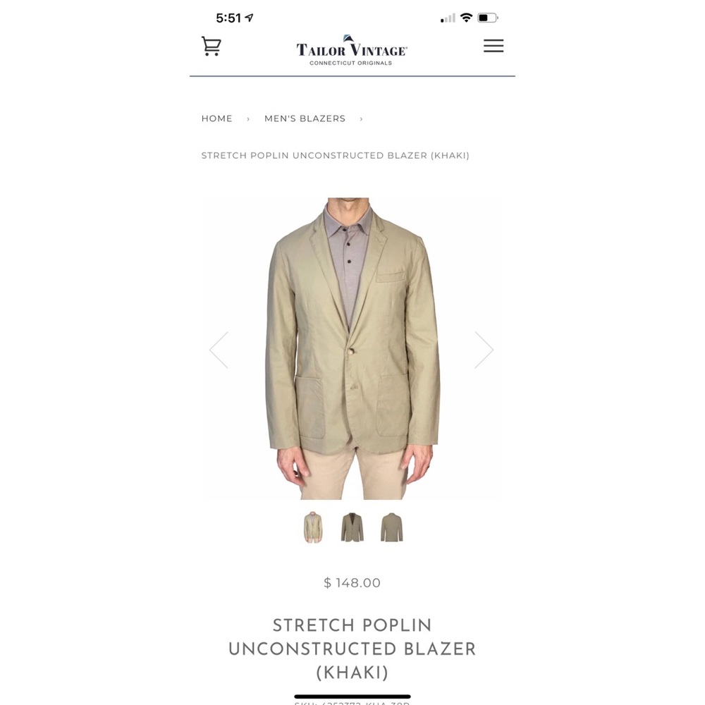 Khaki Men’s blazer